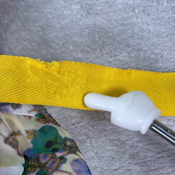 Rabbit Rabbit Rabbit Designs Women's Sleeveless Floral Dress 14 Yellow Belt Line - Picture 9 of 10